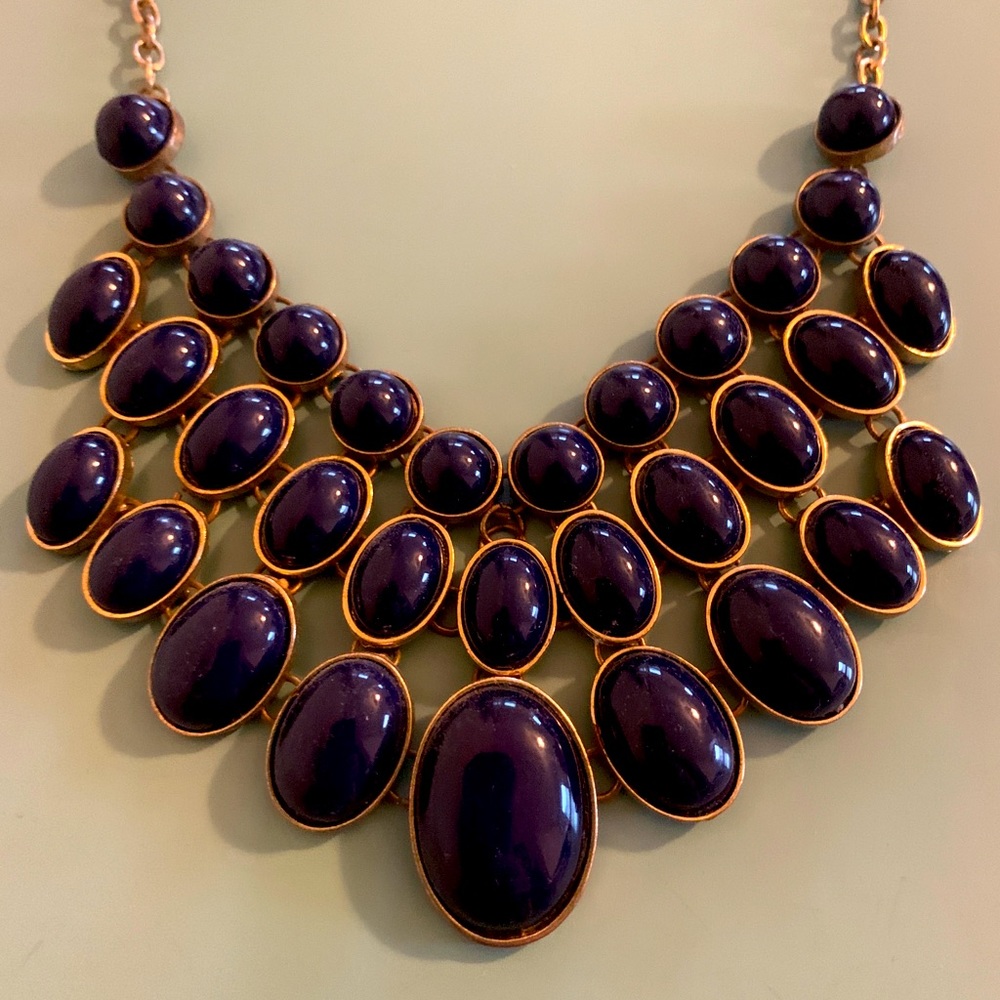 Blue and gold necklace